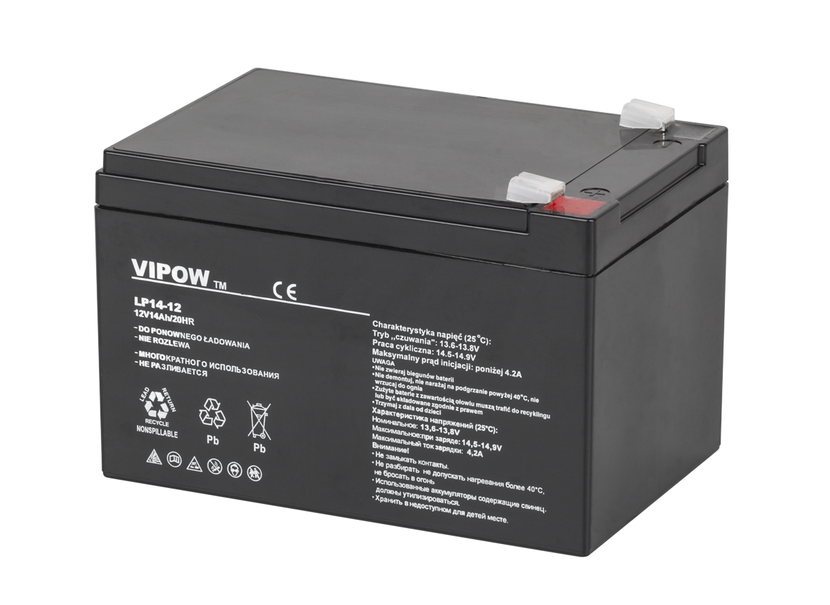 VIPOW gélová batéria 12V 14Ah