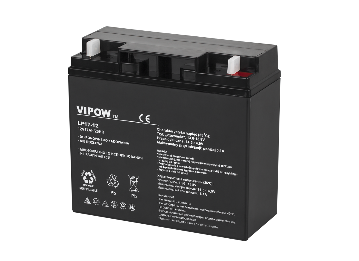 VIPOW gélová batéria 12V 17,0Ah