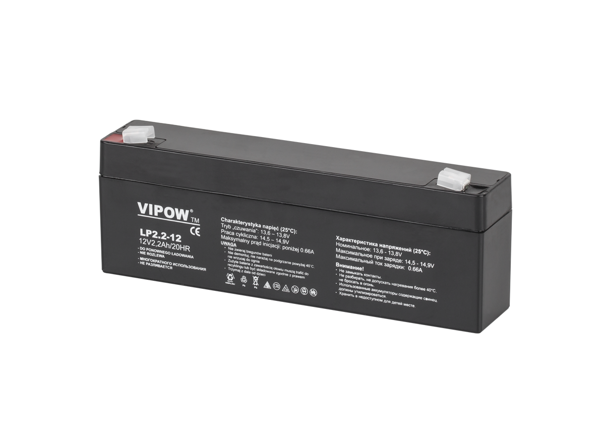 VIPOW gélová batéria 12V 2,2Ah