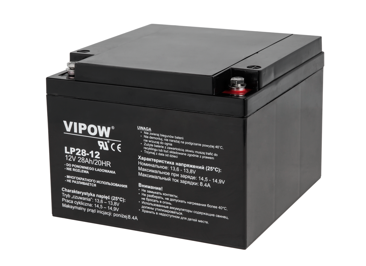 VIPOW gélová batéria 12V 28Ah