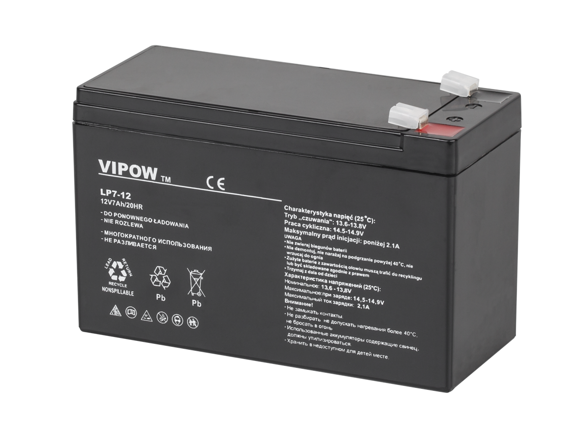 VIPOW gélová batéria 12V 7,0Ah