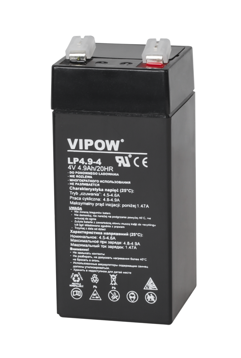 VIPOW 4V 4,9Ah gélová batéria