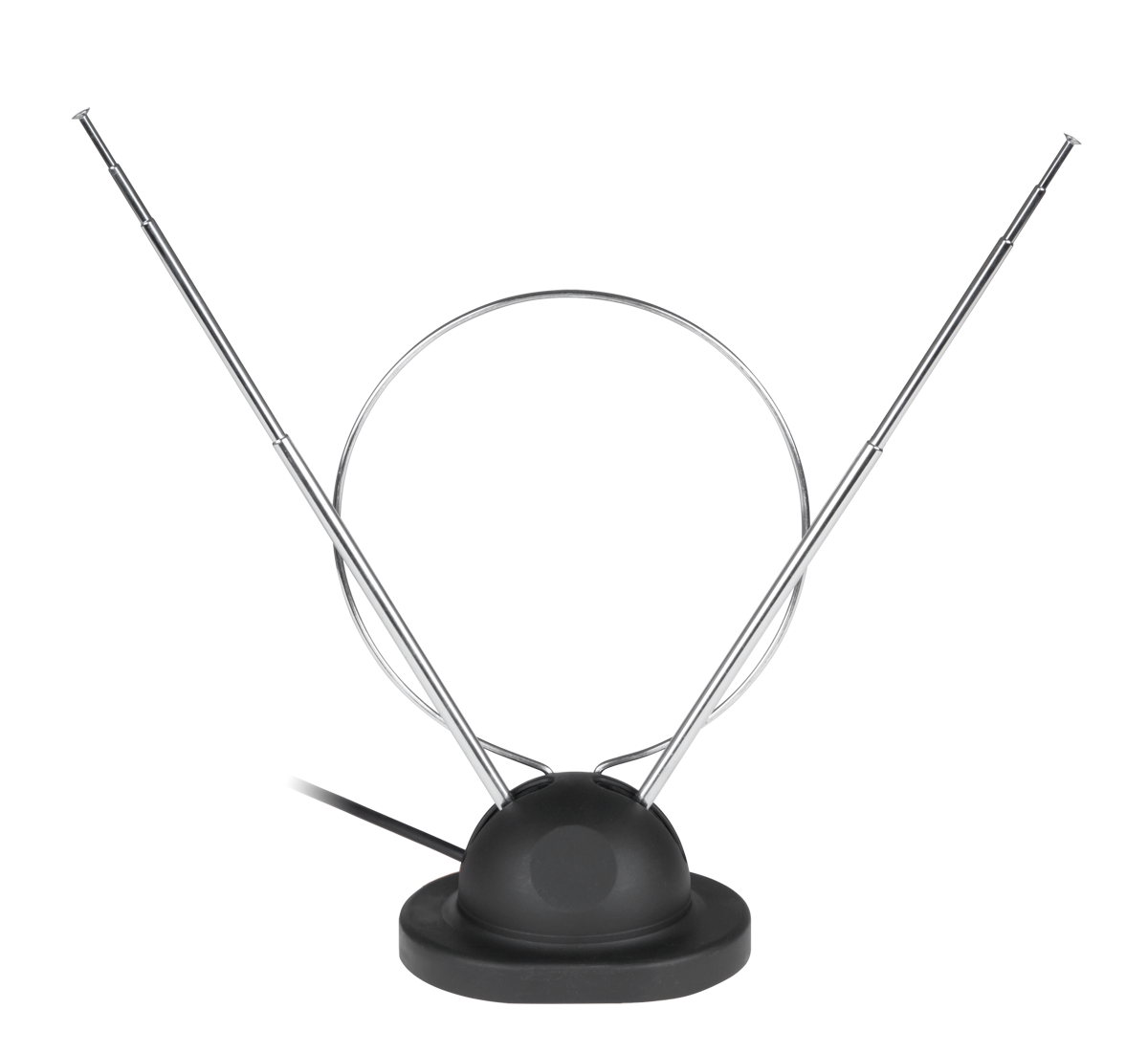 Antena pokojowa TV z kablem koncentrycznym z podstawką