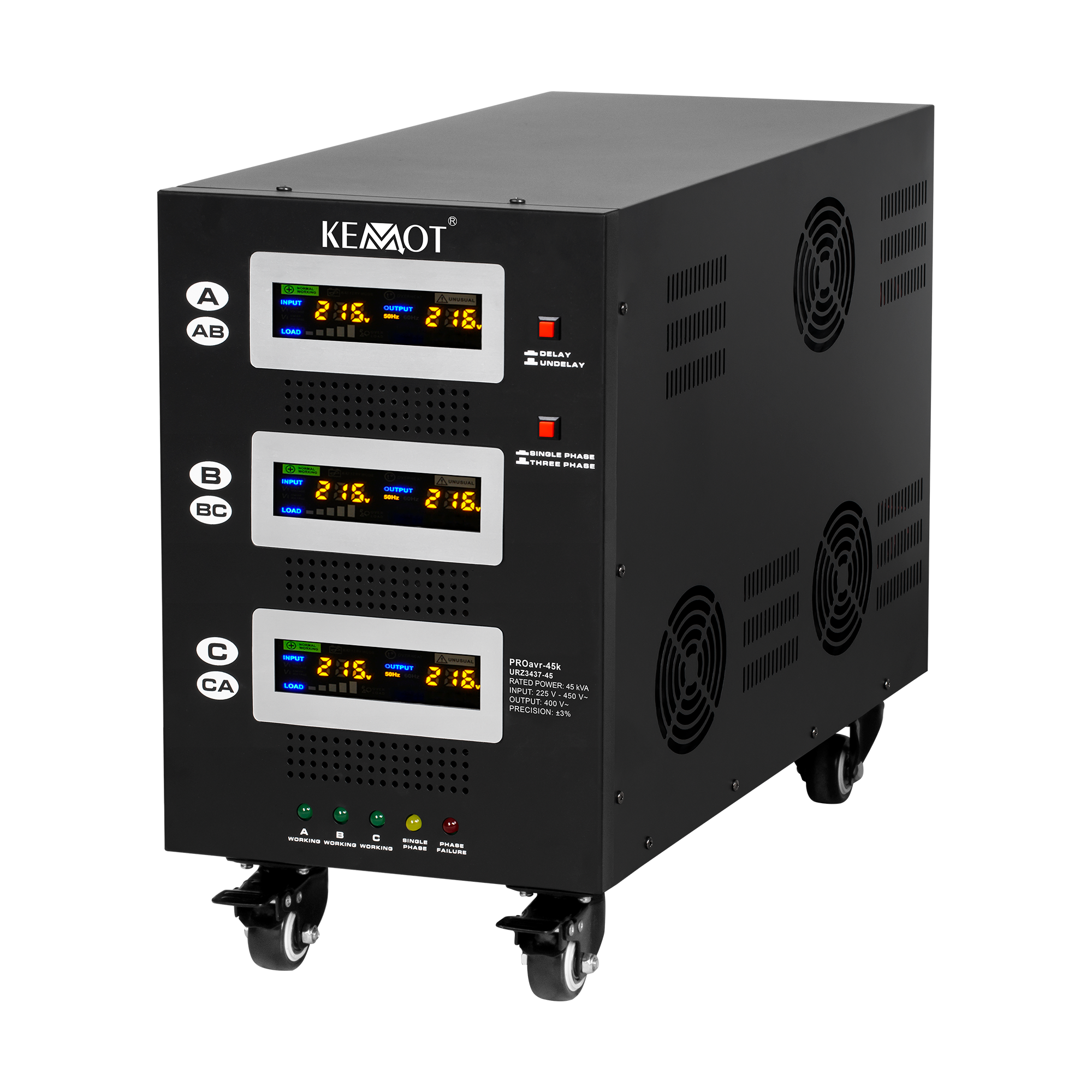 Automatyczny trójfazowy stabilizator napięcia KEMOT PROavr-45k
