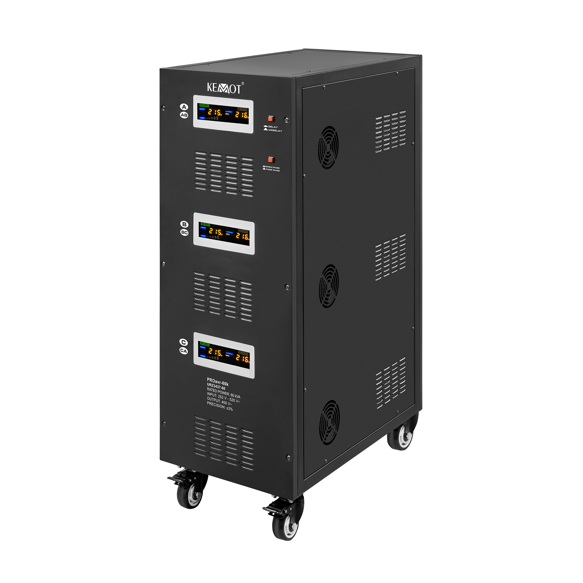 Automatyczny trójfazowy stabilizator napięcia KEMOT PROavr-60k