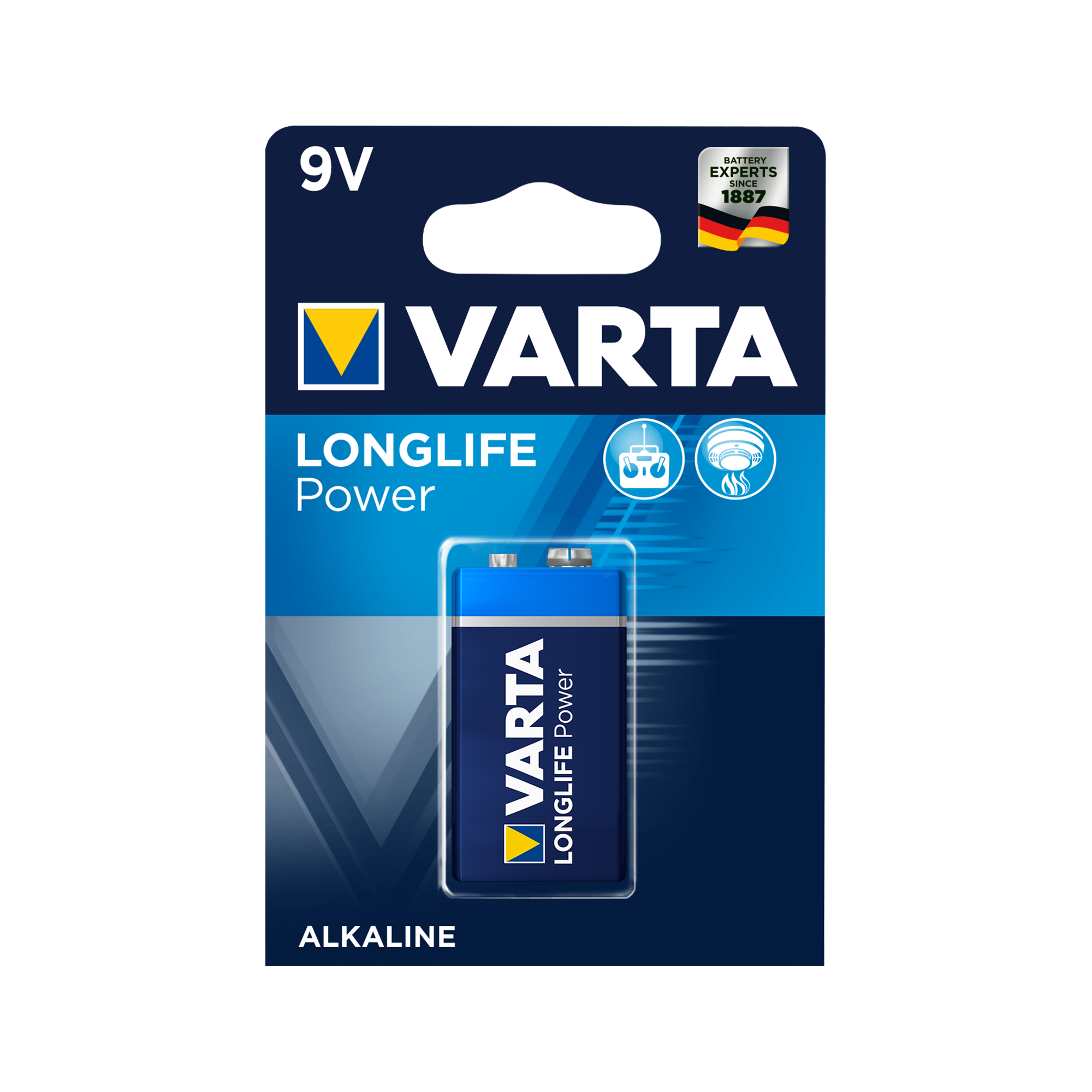 VARTA 9V LONGLIFE 1pc / Bl šarminė baterija.