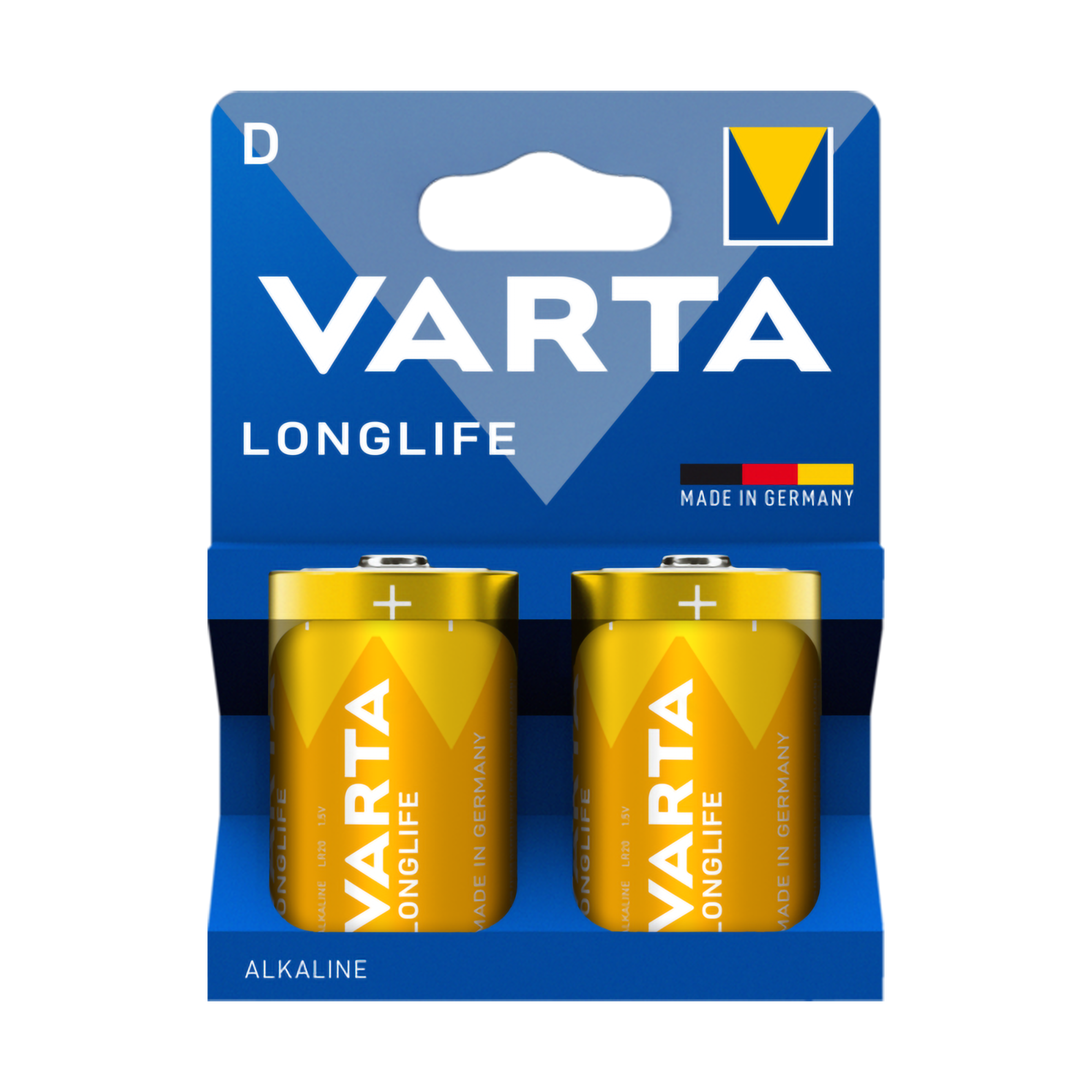 VATA LR20 LONGLIFE 2pc / Bl šarminė baterija.