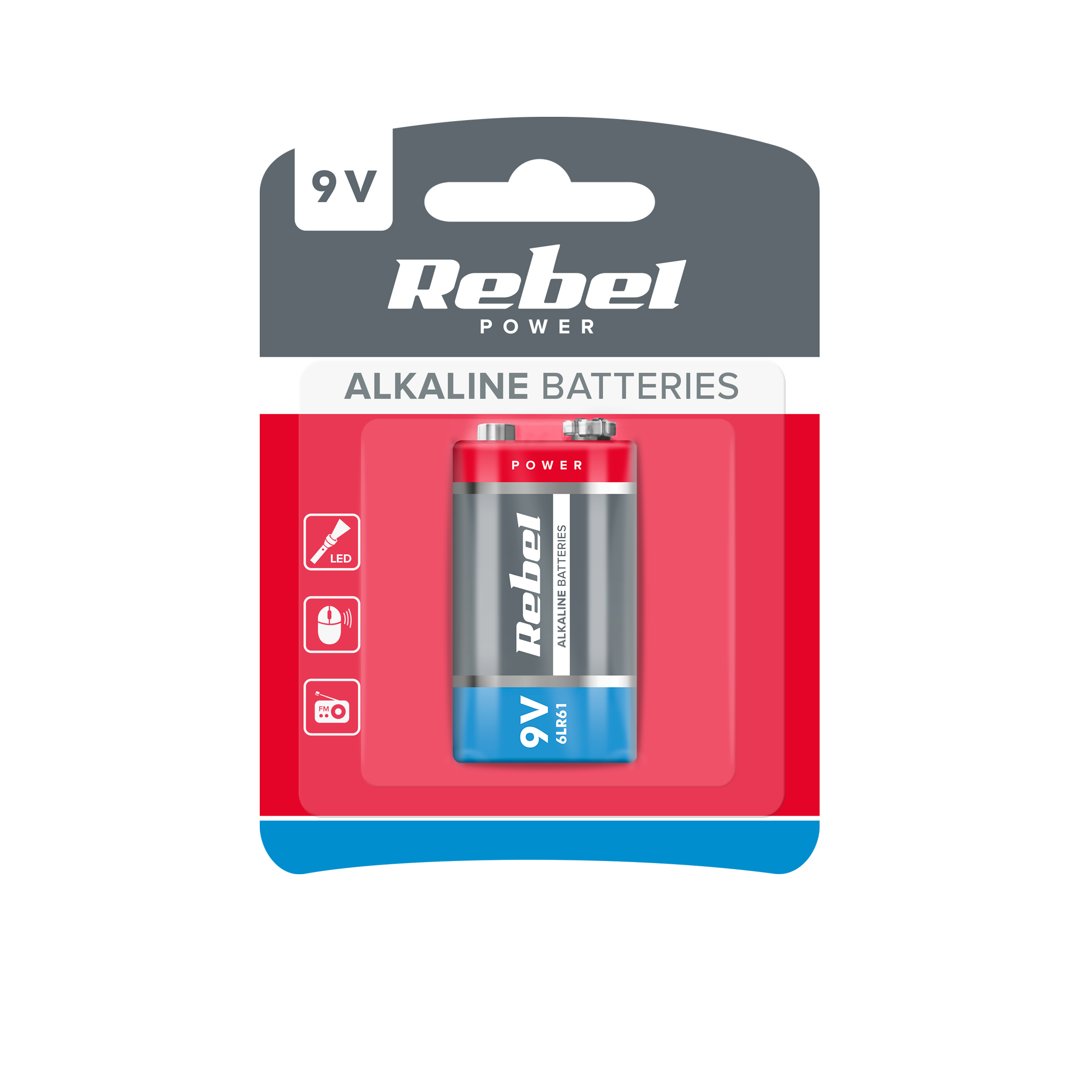 Rebel 6LR61, 9 V L-BAT0062B