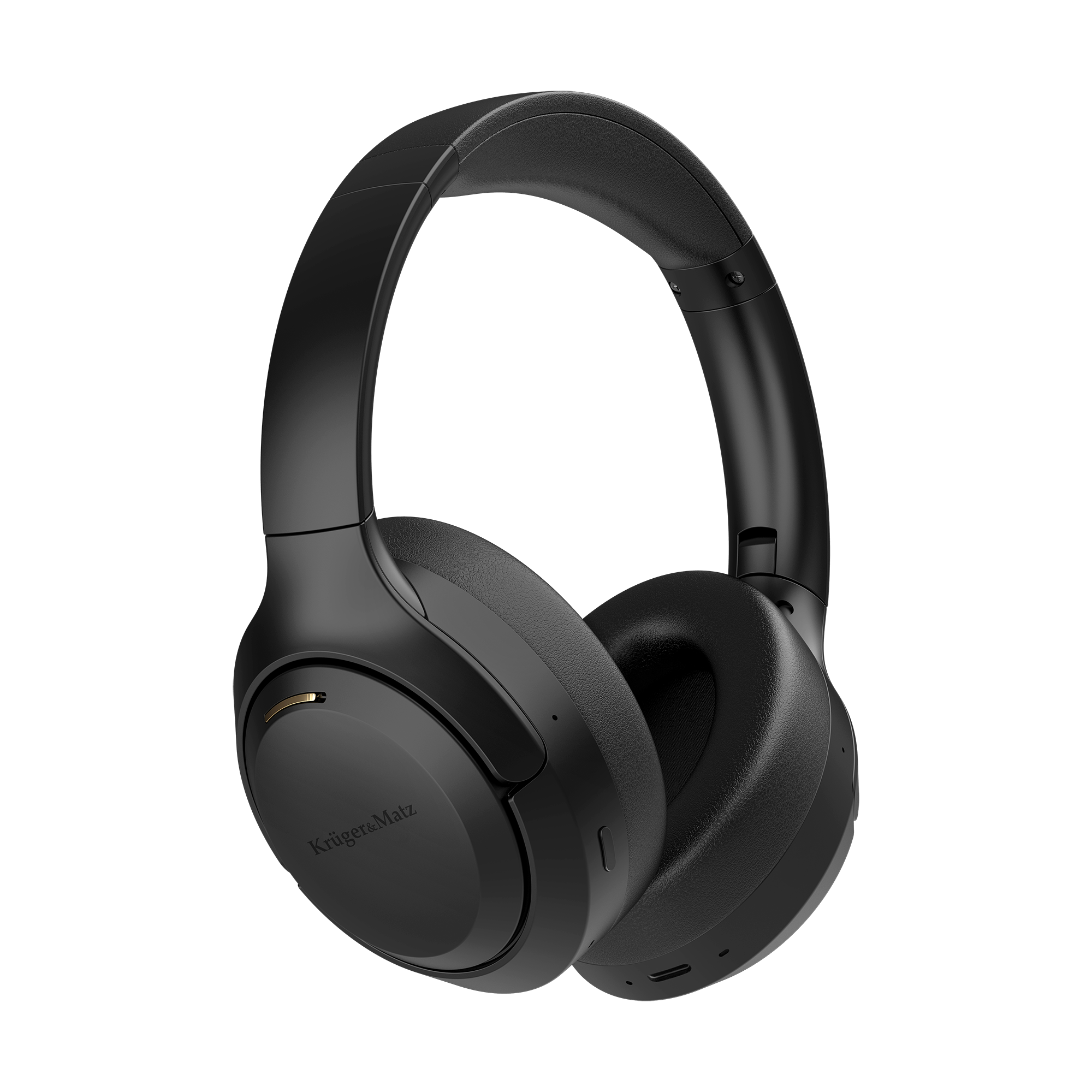 Bezprzewodowe słuchawki nauszne z ANC , Kruger&Matz F8A , czarne