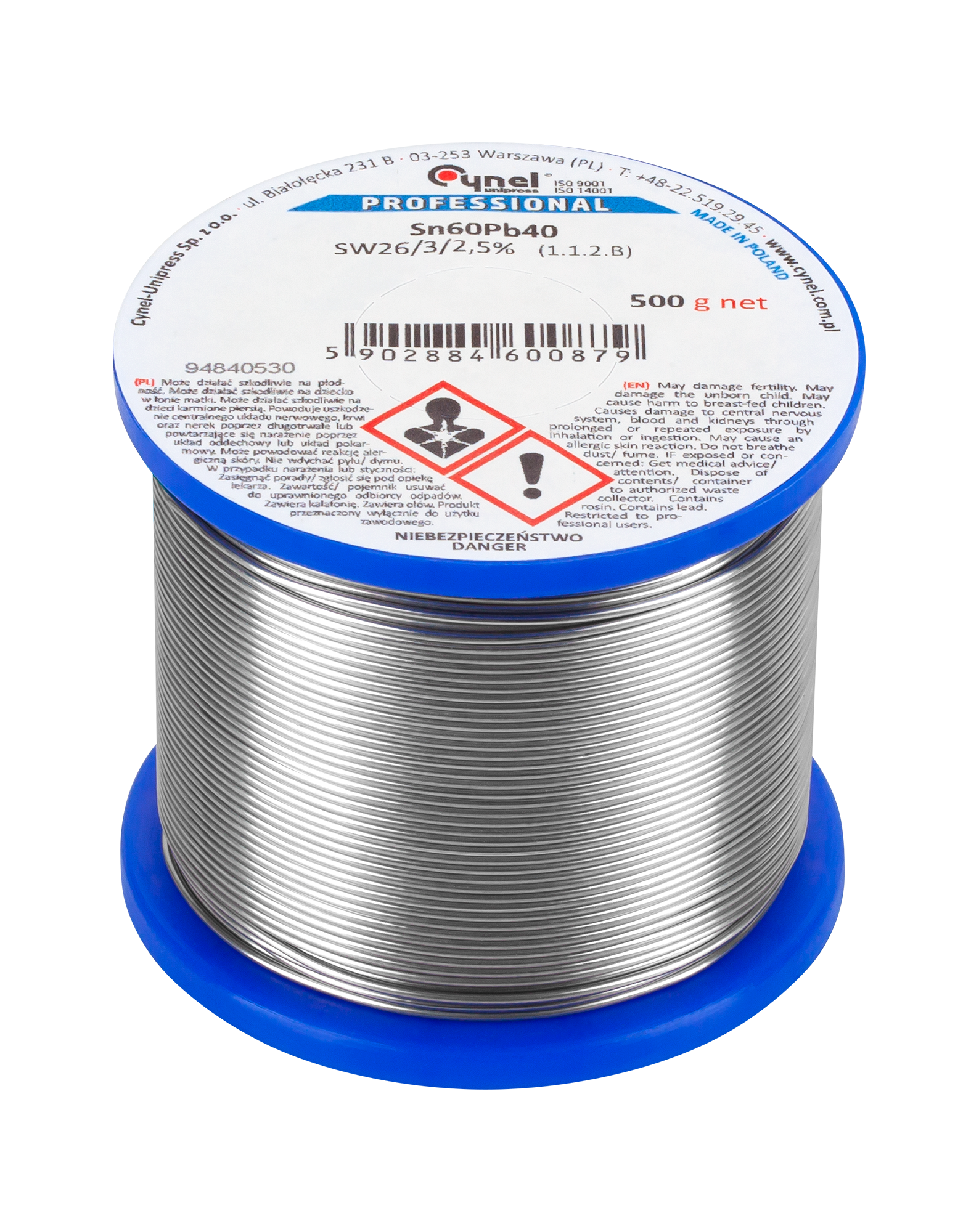 Cyna 3mm/500g Sn60Pb40 CYNEL