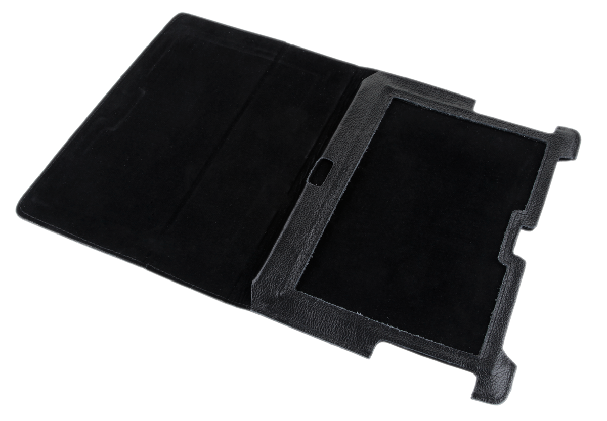 Juoda dėklas skirtas Samsung Galaxy Tab P5100 (natūralios odos)