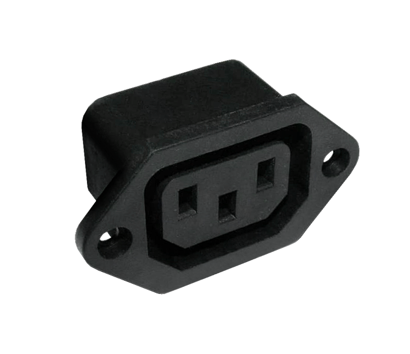 AC 3PIN kištukinis lizdas, montuojamas komplekte. Kabletech