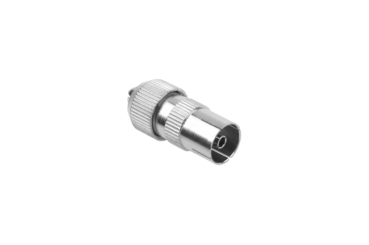 Gniazdo antenowe TV na kabel metalowe