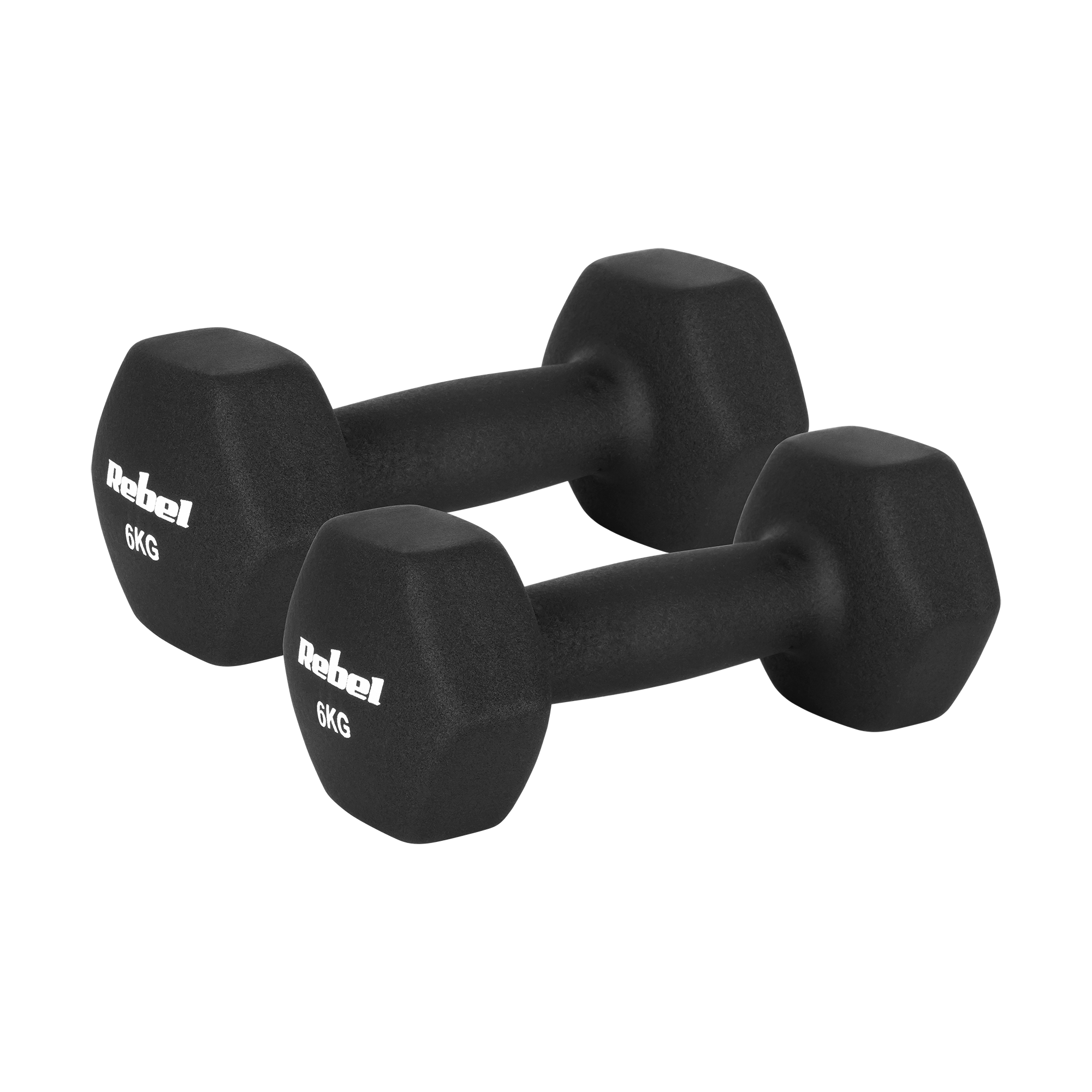 Neropreno ketaus rutuliukai HEX 2x6kg, REBEL ACTIVE