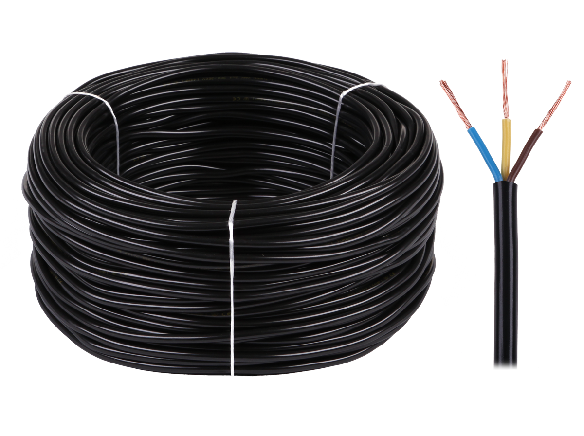 OMY 3x1 300/300V čierny elektrický kábel