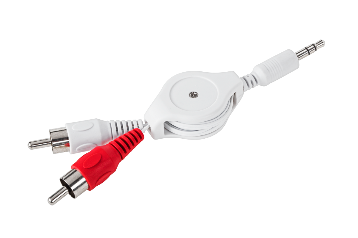 Kabel Jack 3,5 - 2 RCA zwijany 0,8m