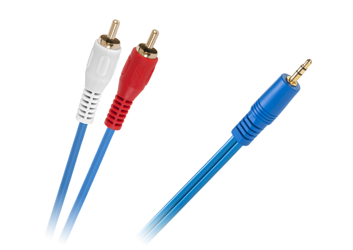 Kabel JACK 3,5-2 x RCA NIEB.4MM 3m