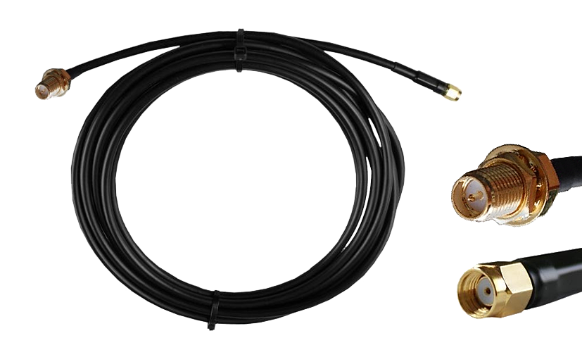 Kabel RP-SMA męski - RP-SMA żeński 3m
