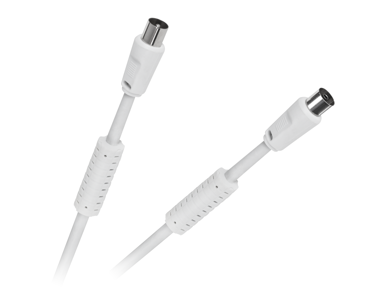 Kabel TV-Video biały kątowo/kątowy 2,0m