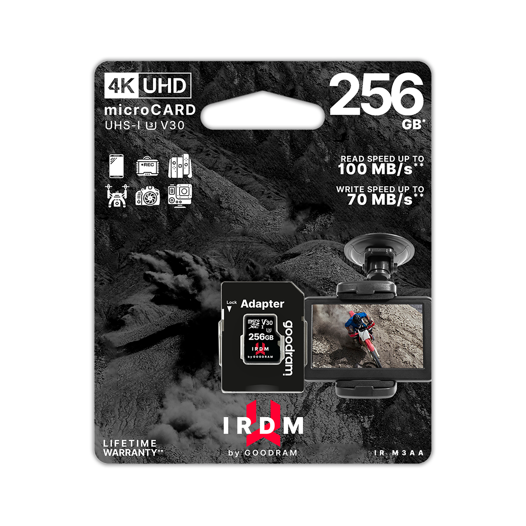 Karta pamięci microSD 256 GB UHS-I U3 Goodram z adapterem
