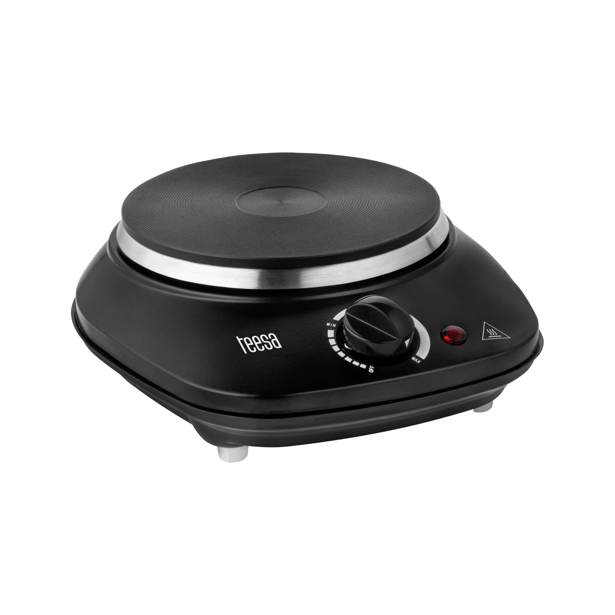 Kuchenka elektryczna przenośna pojedyncza czarna 1000W