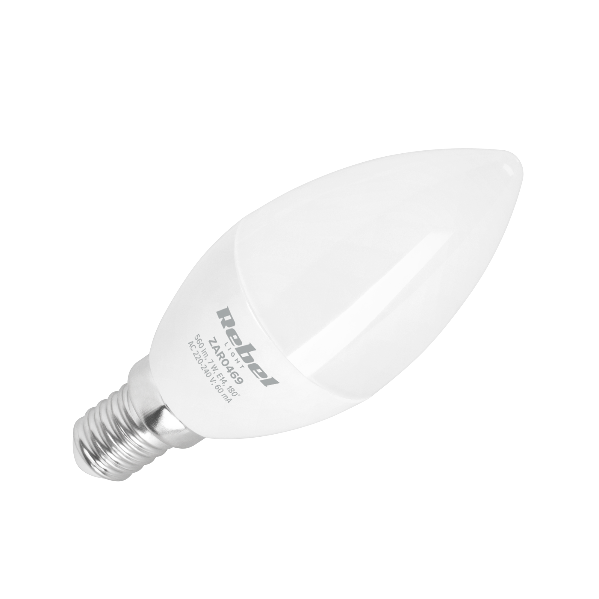 LED svietidlo REBEL sviečka, 7W, E14 4000K, 230V