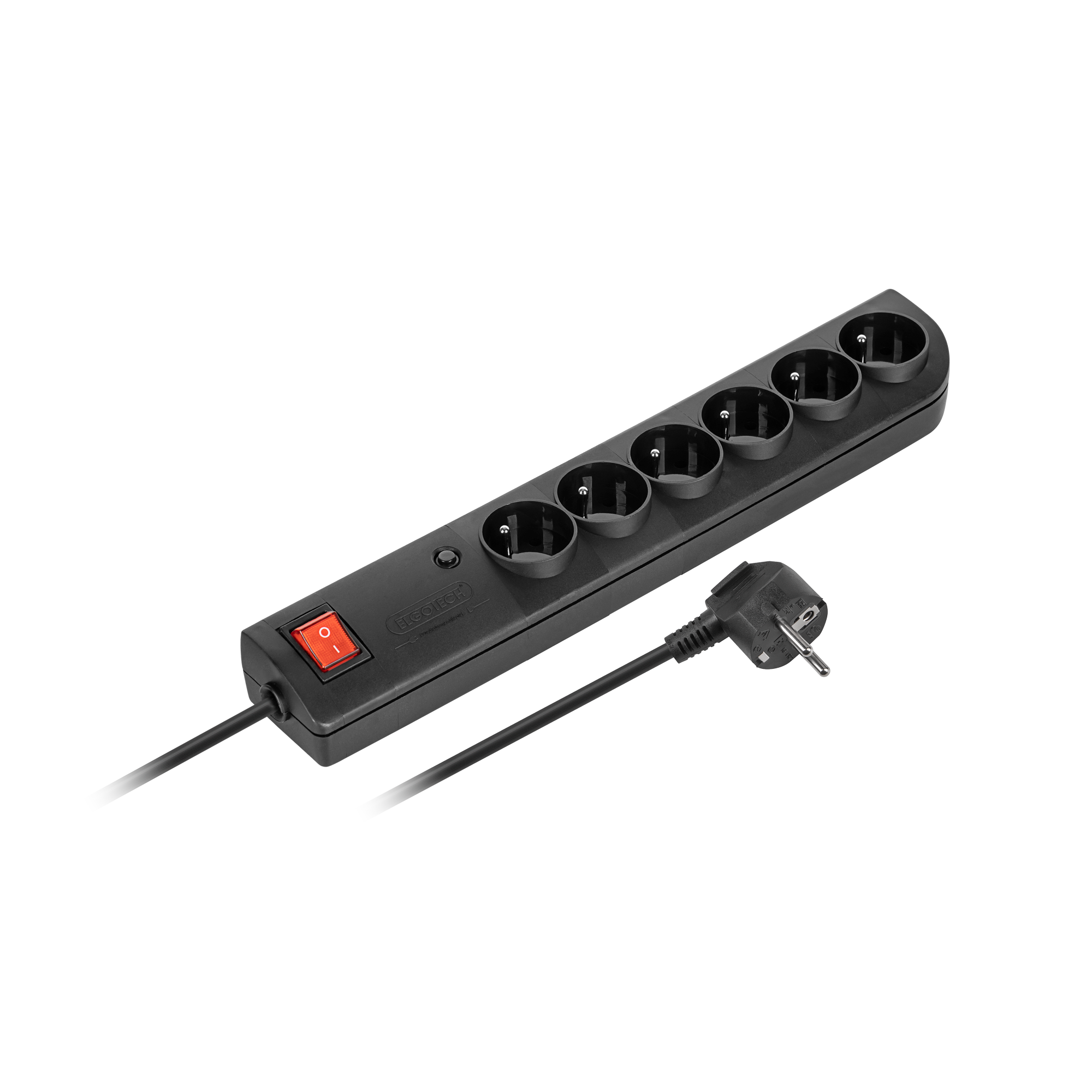 Listwa przeciwprzepięciowa 6xz/u 1,5m czarna PSF4-601-2