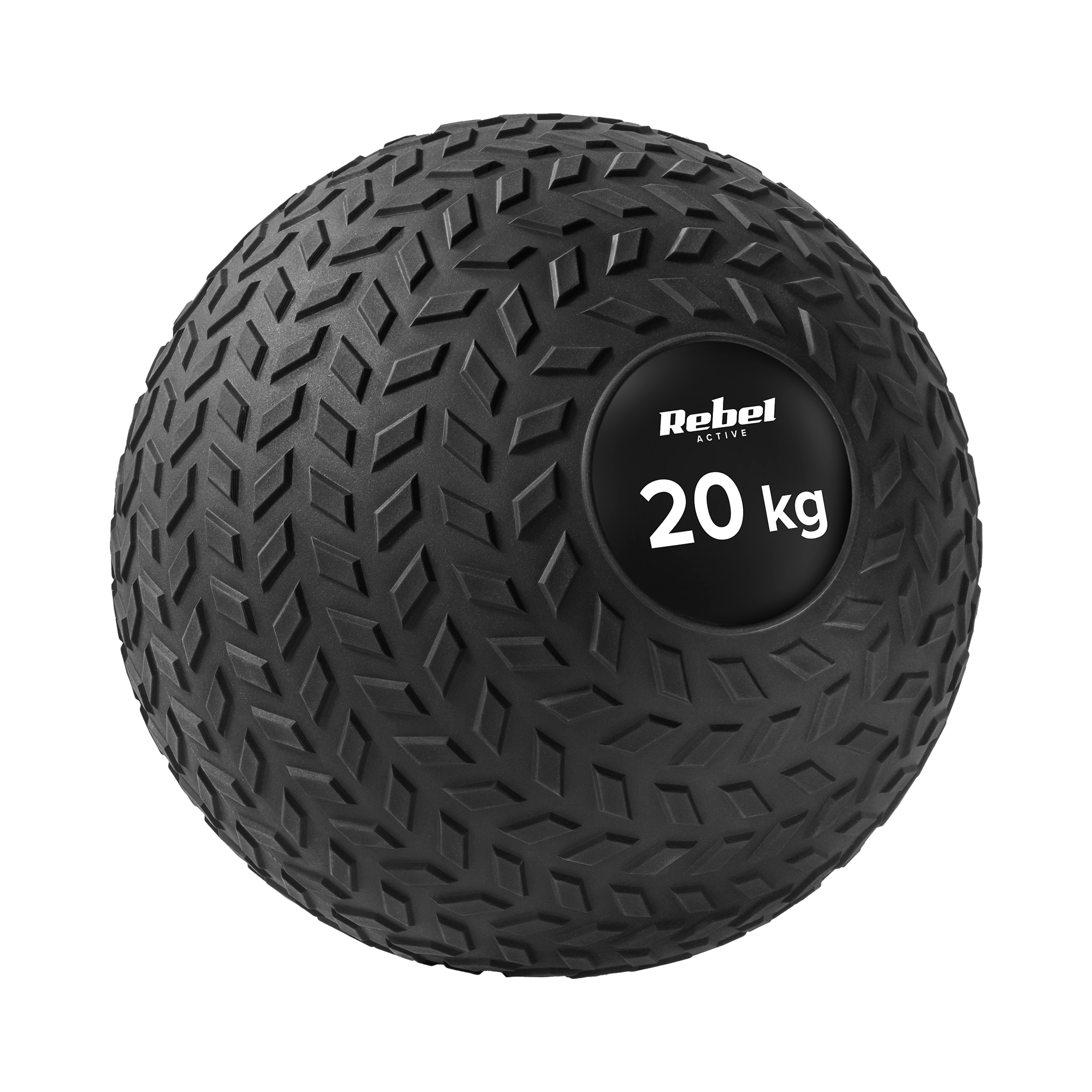 Mažas medicinos kamuolys reabilitacijos pratybų Slam Ball 23cm 20kg, REBEL ACTIVE