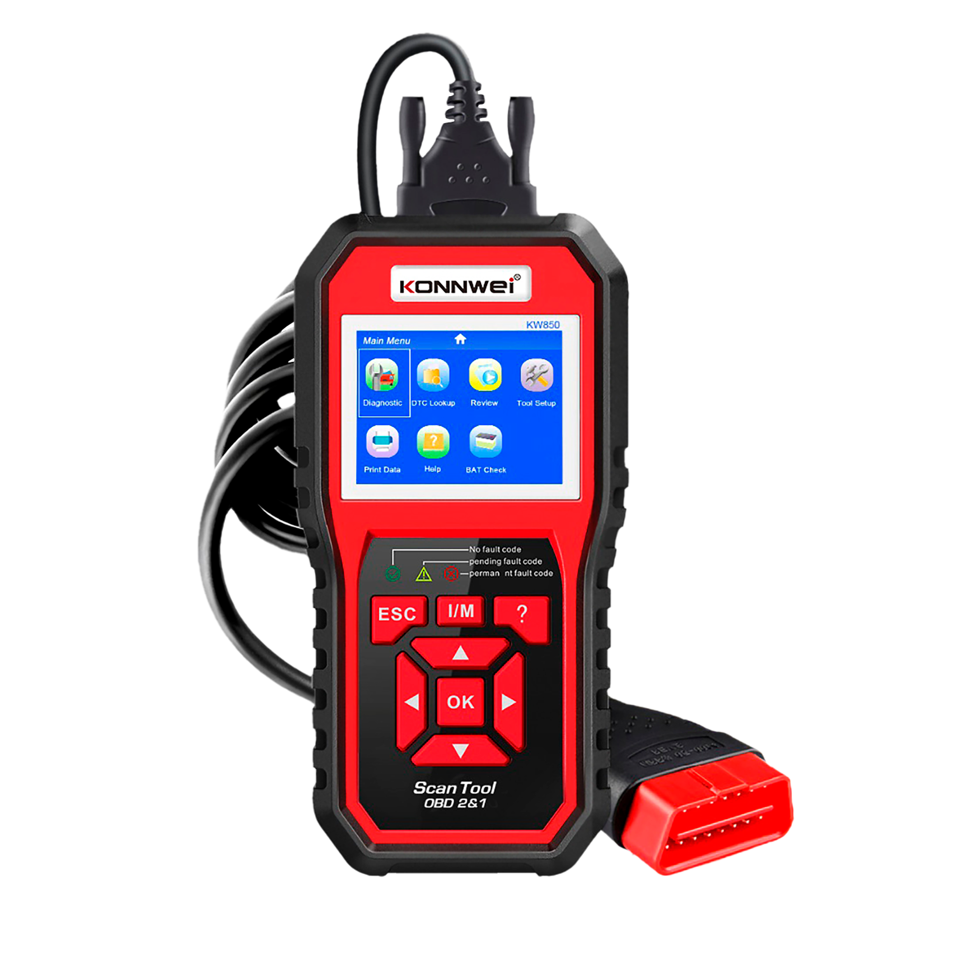 Miernik diagnostyczny, skaner OBD2 Konnwei KW850