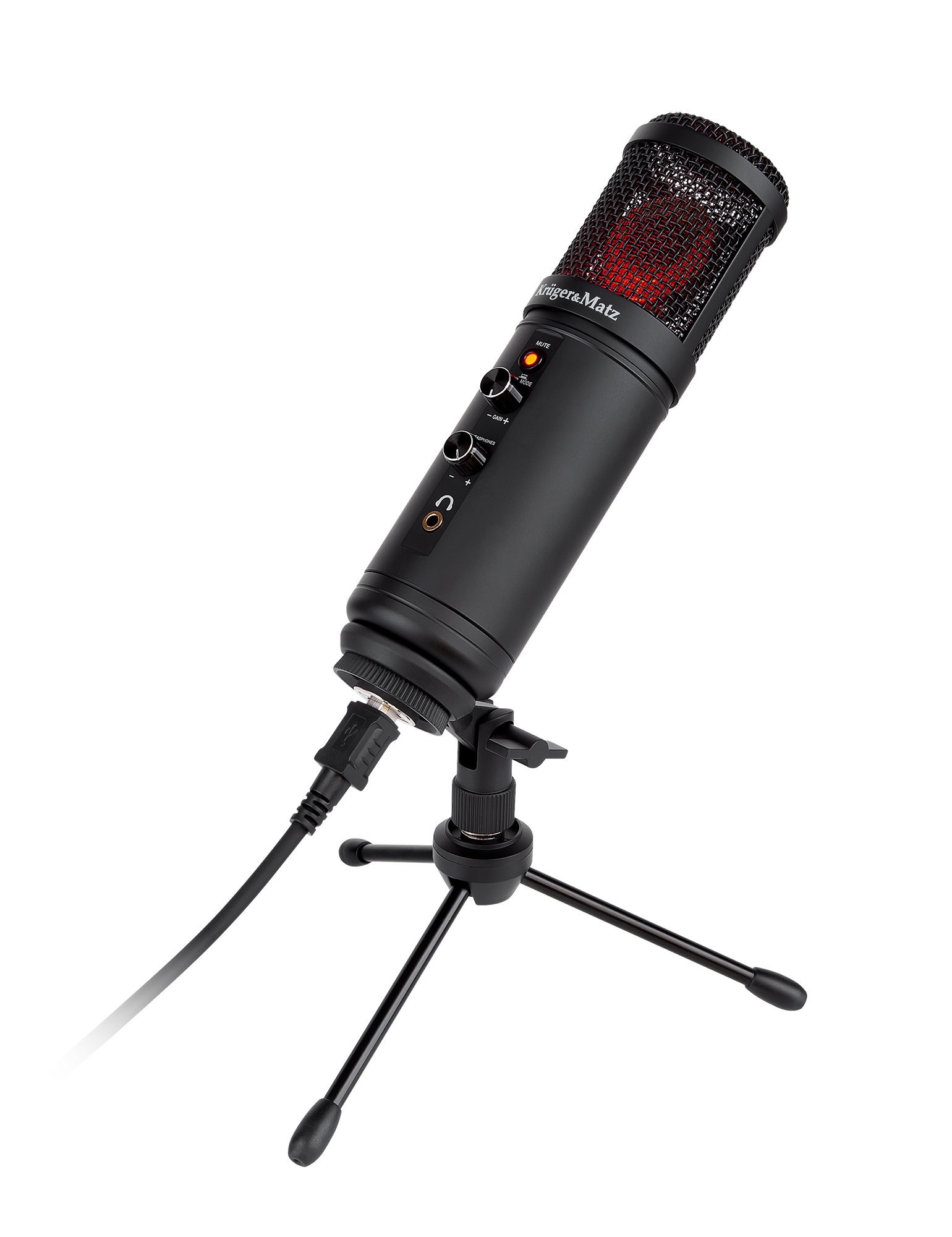 Mikrofon gamingowy / vlogerowy na USB Kruger&Matz Warrior GV-100