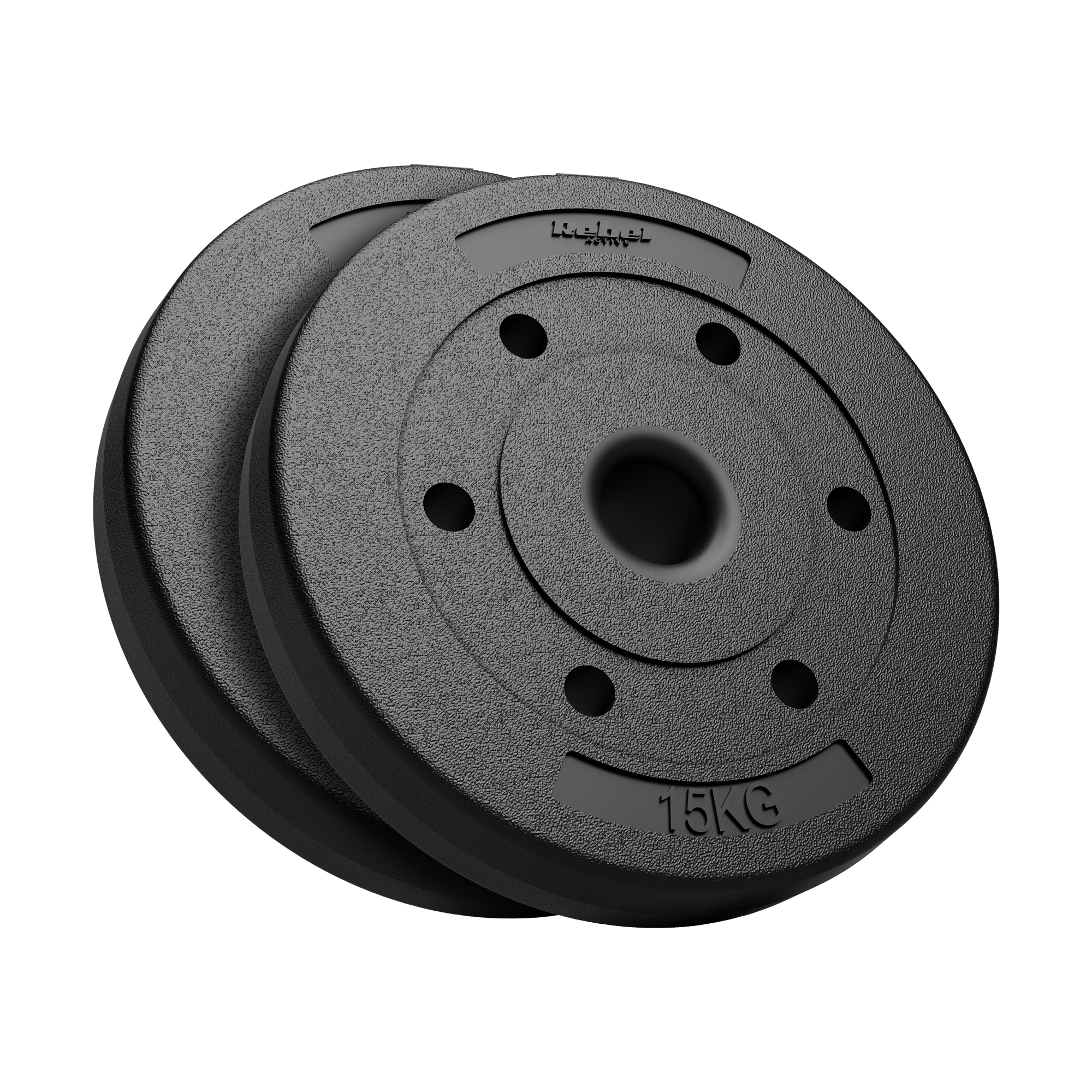 Obciążenie bitumiczne olimpijskie zestaw 2x15kg, otwór 51mm , REBEL ACTIVE