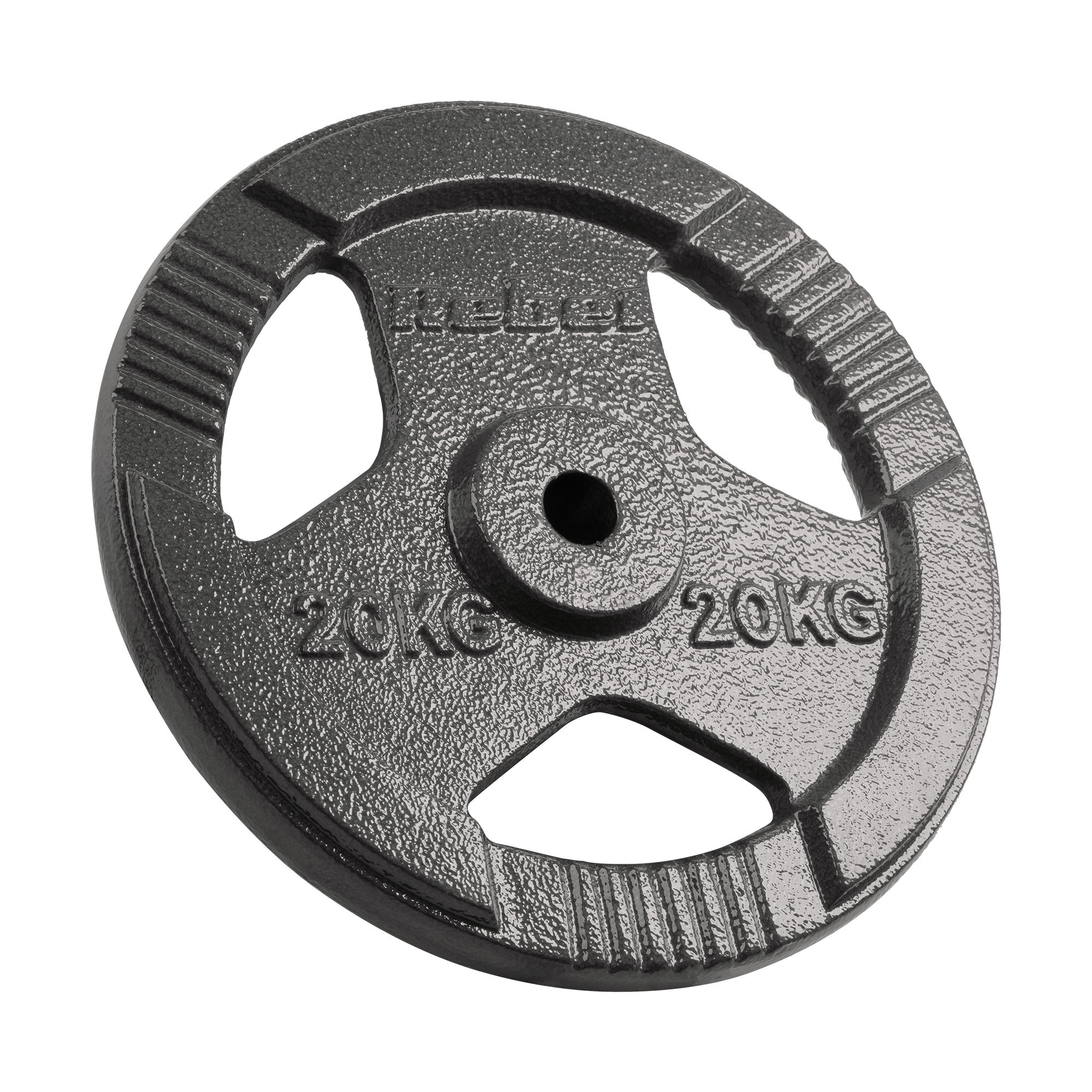 Obciążenie żeliwne 20kg, otwór 31mm, talerz z uchwytami, REBEL ACTIVE