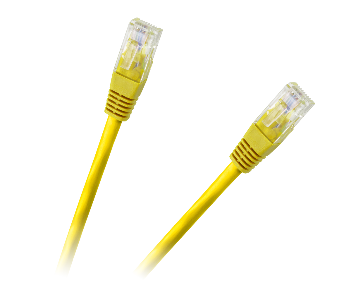 Patchcord kabel UTP 8c wtyk-wtyk 0,5m CCA żółty