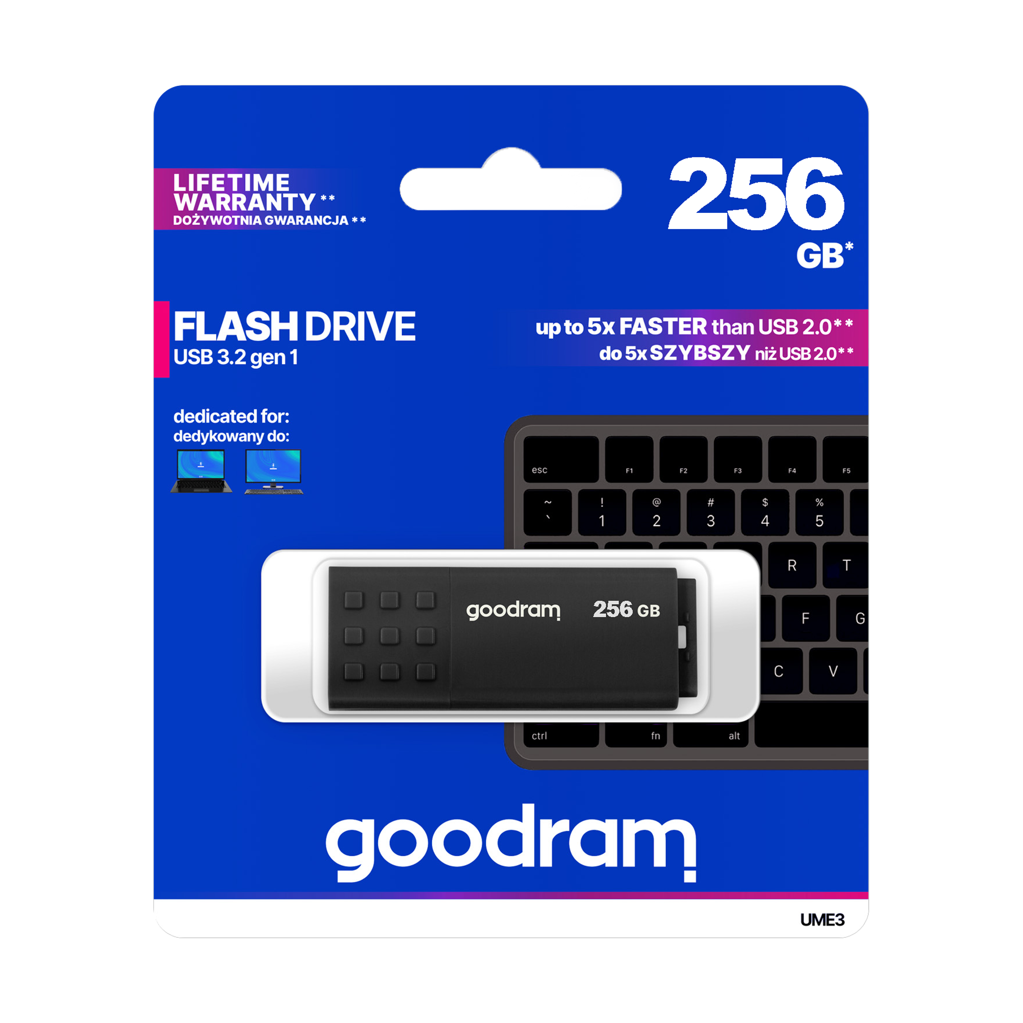 Pendrive Goodram USB 3.2 256GB czarny