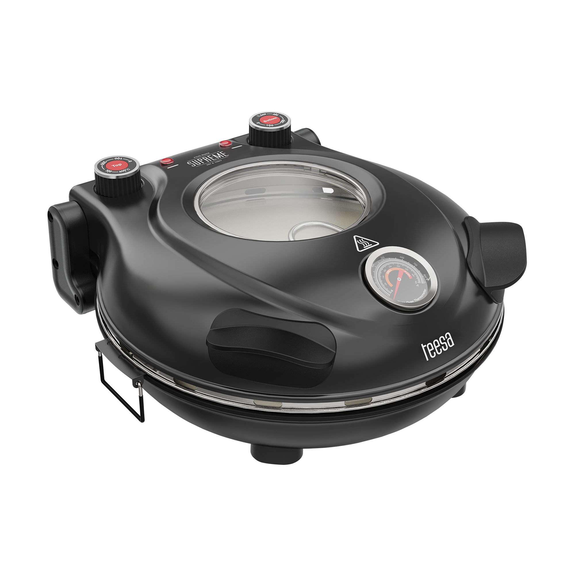 Piec do pizzy TEESA SUPREME, 1200 W, 32 cm , okienko , wyjmowany kamień
