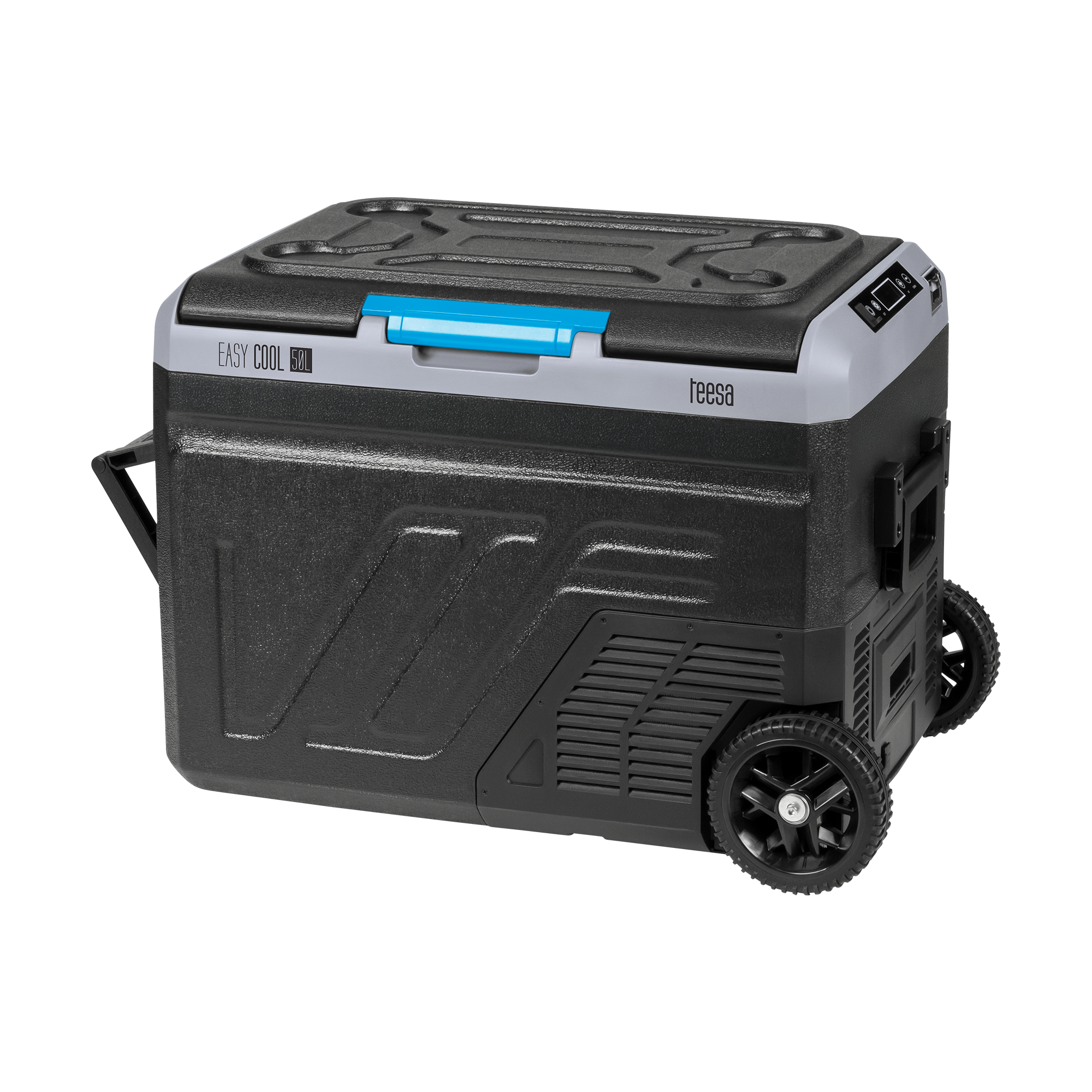Profesjonalna lodówka turystyczna kompresorowa TEESA z funkcją mrożenia 50L DC12/24 AC 230V, duże koła i solidna rączka , Bluetooth, możliwość zasilania baterią