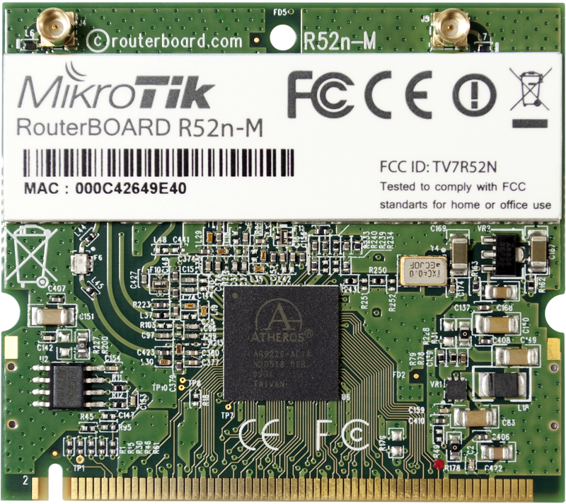 Router Board/Karta Wi-Fi R52Nm dual band mini PCI, 802.11a/b/g/n, 23dBm, MMCX