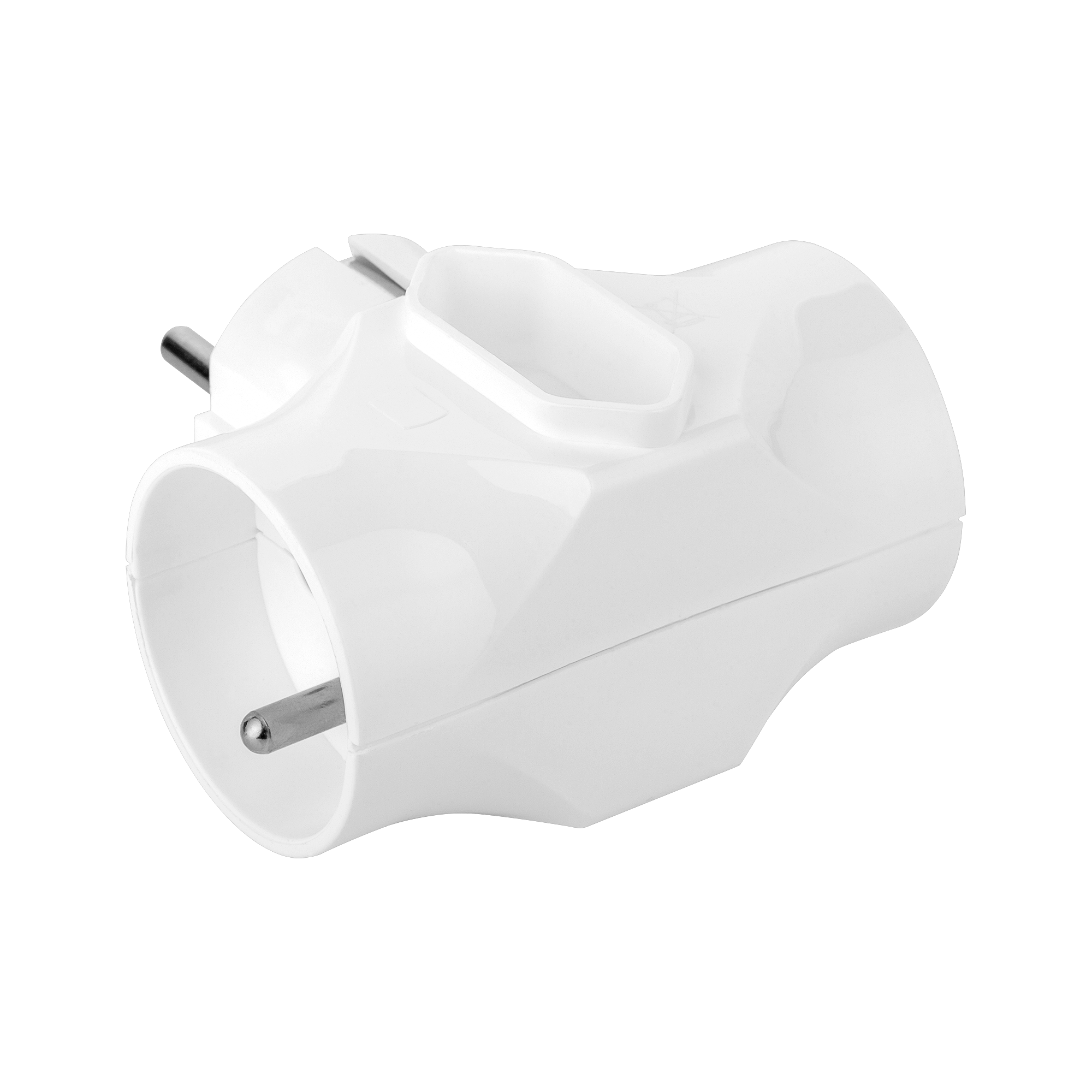 Rozgałęziacz sieciowy x 3 gn. (2 okrągłe + 1 płaskie) R-201