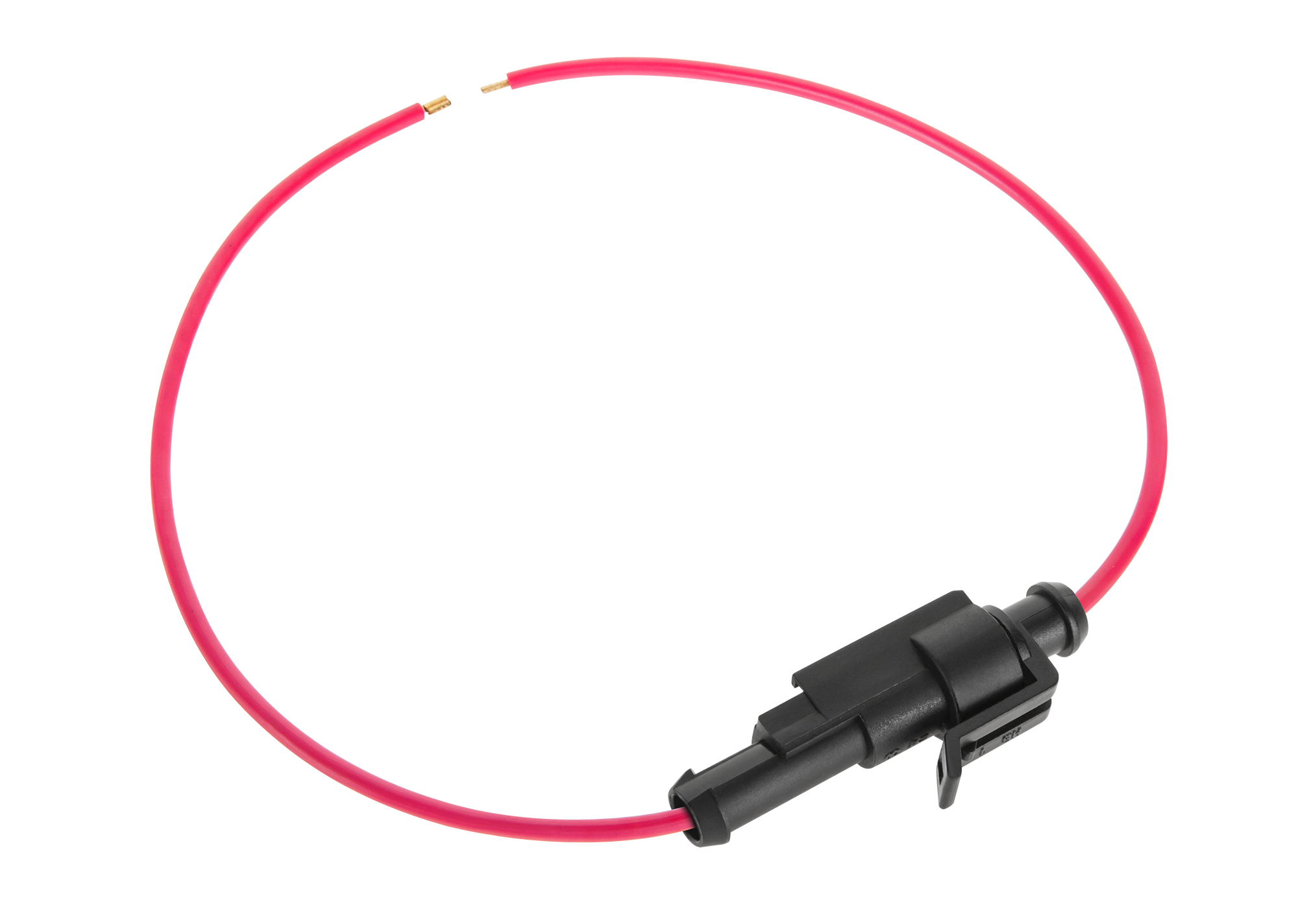 Szybkozłączka samochodowa z kablem czer.