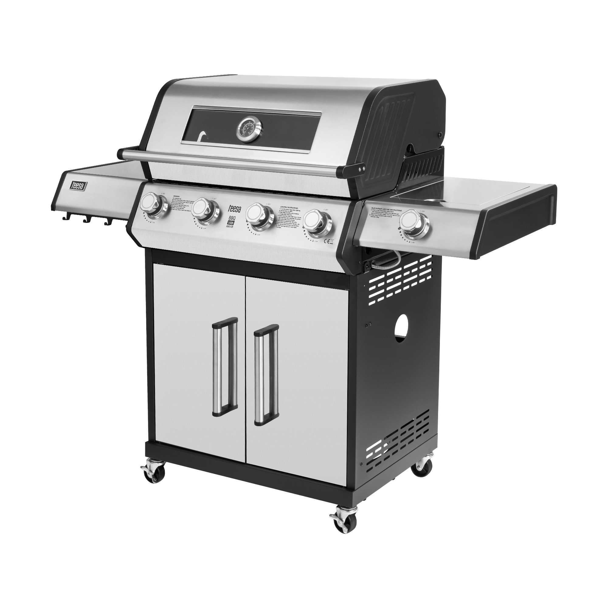 Plynový gril Teesa BBQ 5006 MASTER - 5 horákov - priestor pre valec