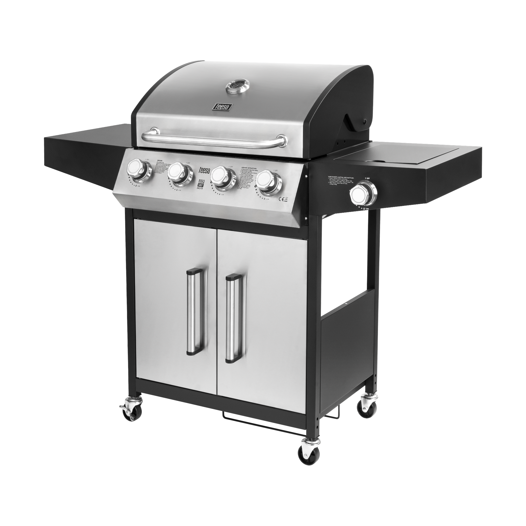 Plynový gril Teesa BBQ 5007 MASTER - 5 horákov - priestor pre valec