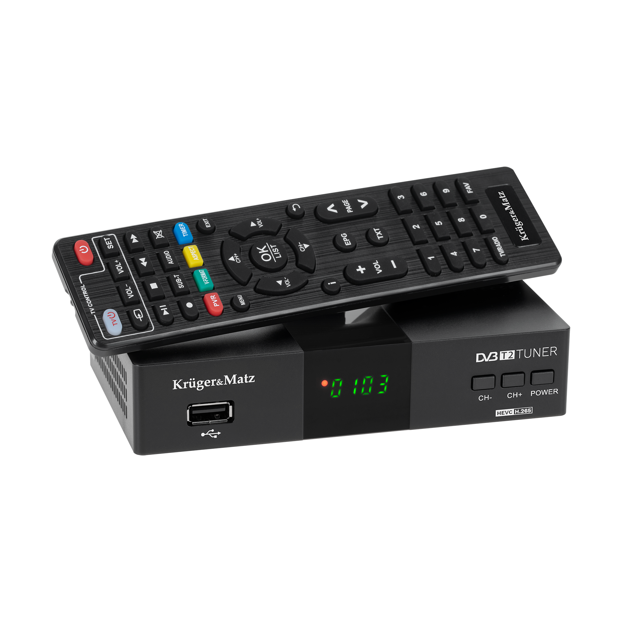 DVB-T2 H.265 HEVC tuner Kruger&Matz