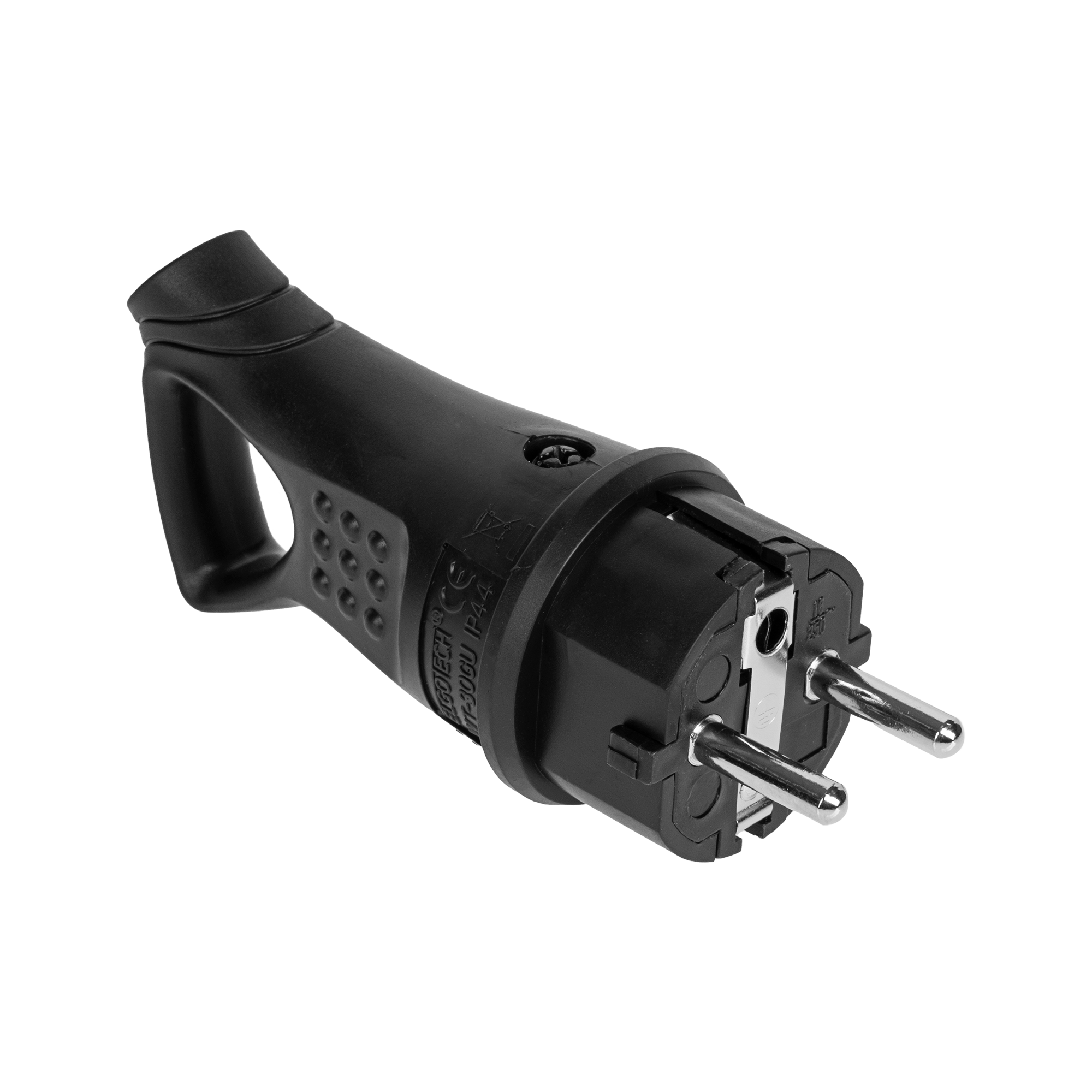 Wtyczka gumowa z uchwytem i uziemieniem IP44 WT-30GU
