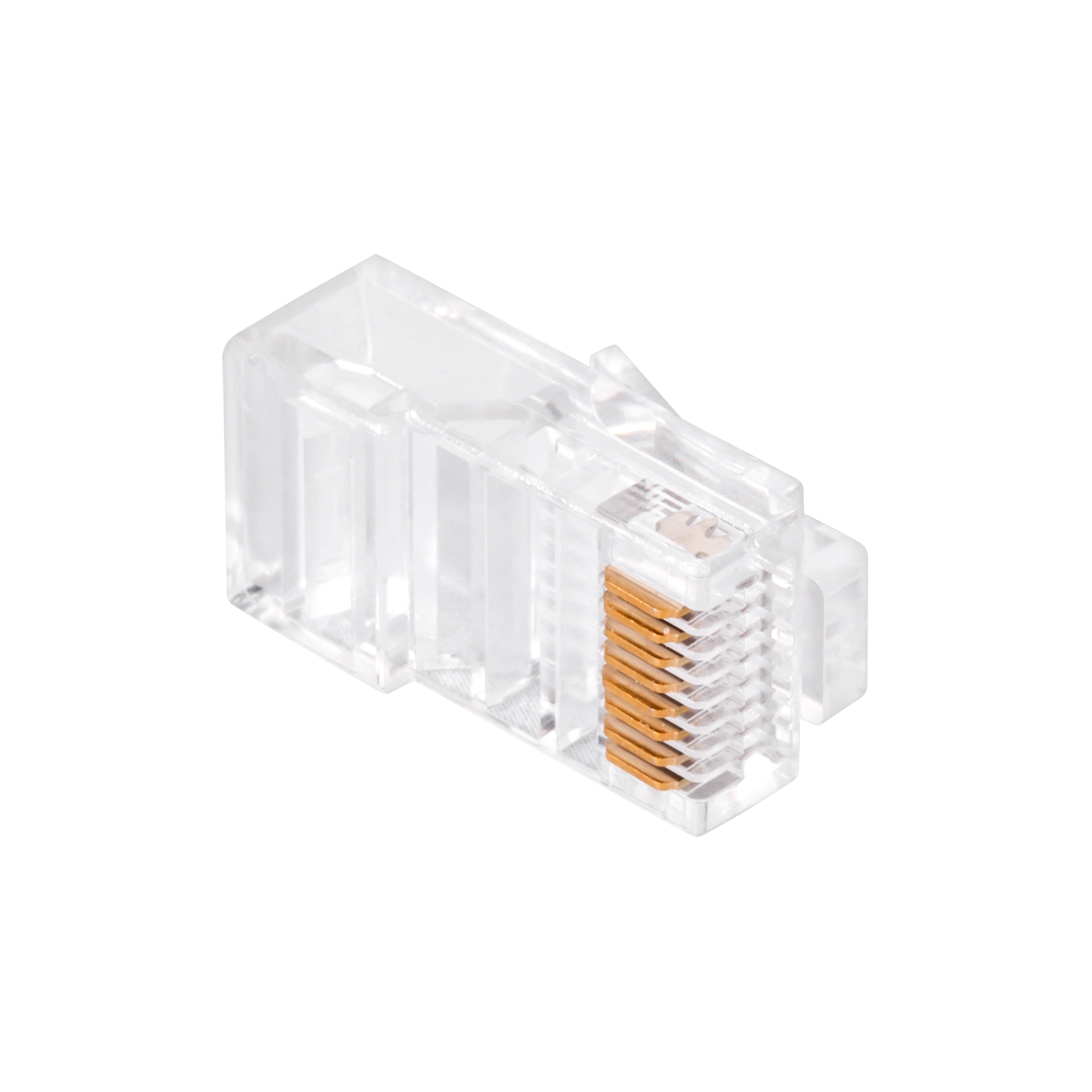 Wtyk telefon. RJ45 8P 8C(drut)przelotowy CAT.5E