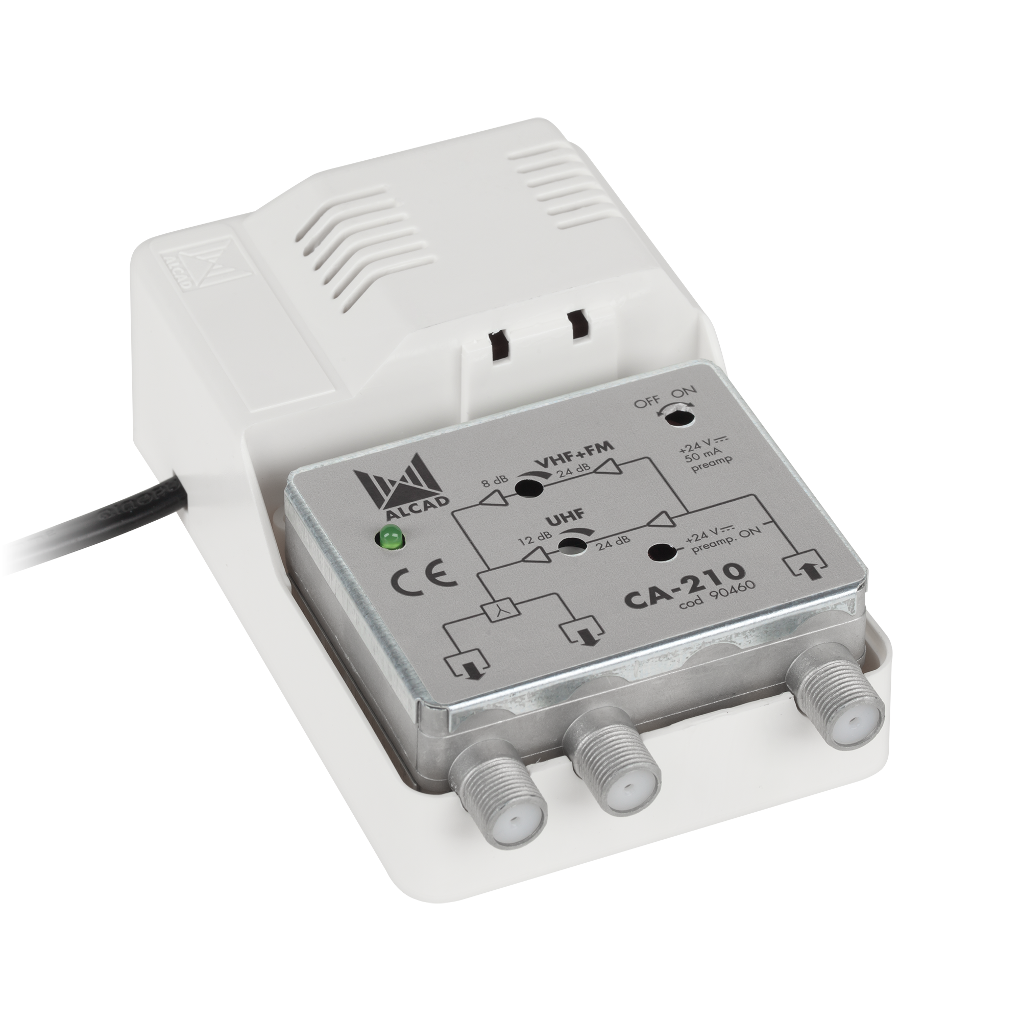 Wzmacniacz antenowy szerokopasmowy 24V CA-210 ALCAD