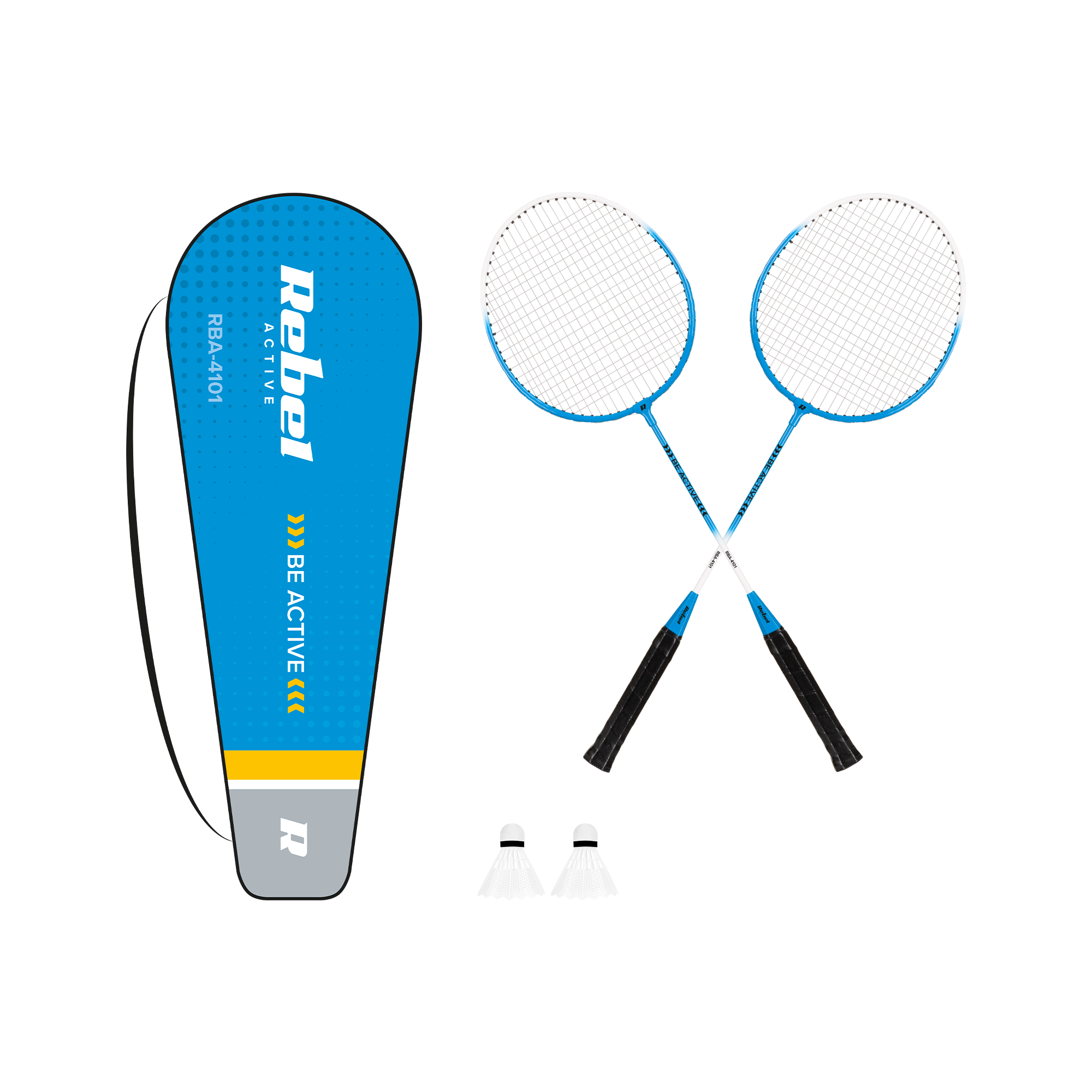 Zestaw do badmintona, stal hartowana, REBEL ACTIVE