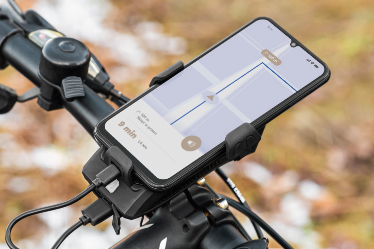 Bicycle holder with a power bank