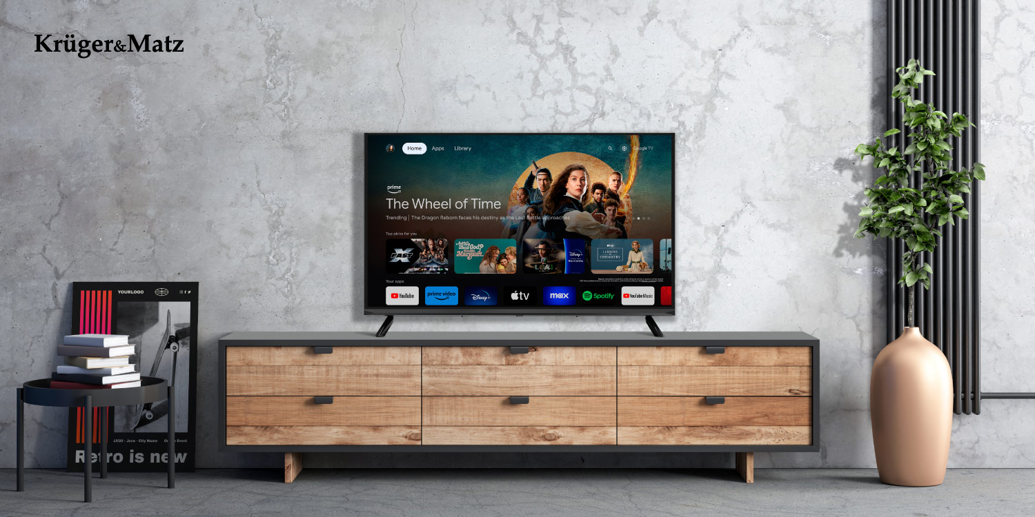 Telewizor smart TV 32” Kruger&Matz z Google TV Telewizor Google TV