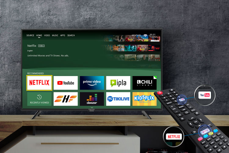 Przejdź do świata rozrywki Telewizor smart