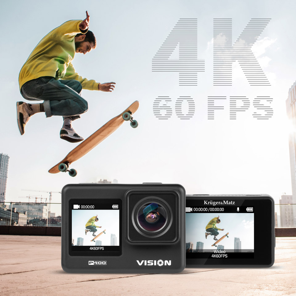 Uchwyć każdy detal Kamera sportowa 4K 60fps
